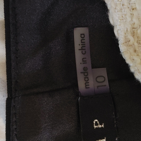 NWT IVANKA TRUMP IVORY & BLACK SKIRT SZ 10 - Picture 6 of 9